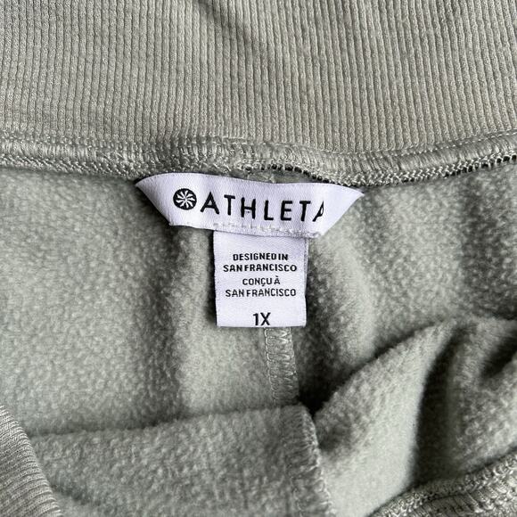 Athleta Joggers Size 1X Green Tapered Lounge Pants Lightweight Comfy - Picture 5 of 7